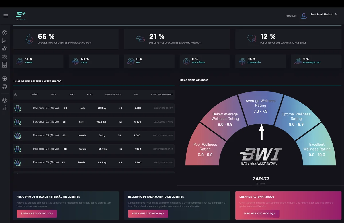 Evolt Insights · dashboard executivo